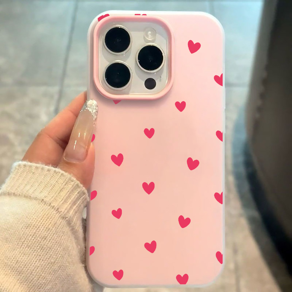 Receipt Printer Thermal - Red Love Heart Pattern Phone Case