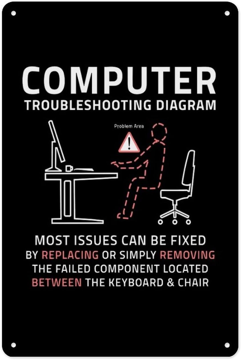 The Office Tech - Metal Tin Sign 8 X 12