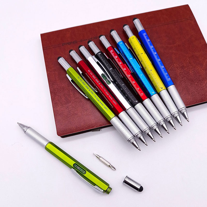 Office Technician - 6-in-1 Multifunction Ballpoint Pen Handheld Tool