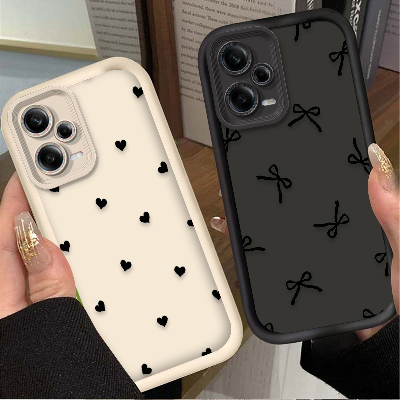 Receipt Printer Thermal - Black Love Heart Bowknot Phone Case