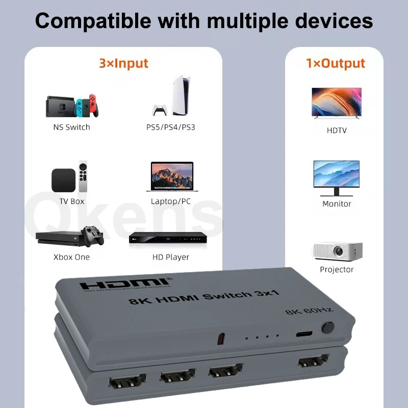 8K 60Hz 3x1 Auto Switch Cycle  - Hdmi Matrix Switch review and price