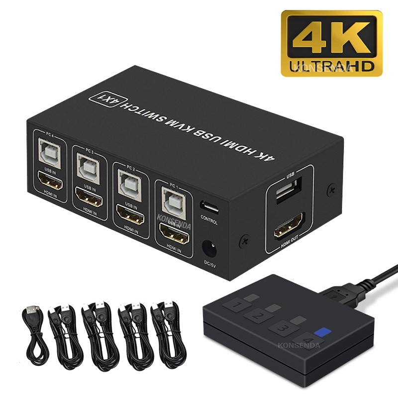4K HDMI KVM Switch 4 in 1 out  - Hdmi Matrix Switch review and price
