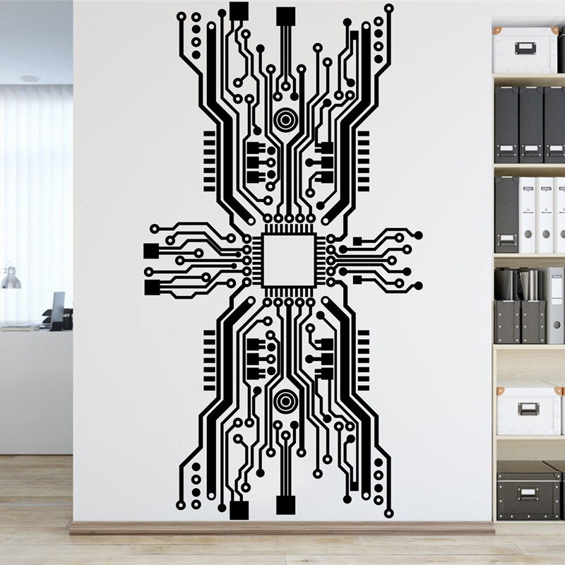 Circuit Board Chip Wall Sticke - The Office It Tech review and price
