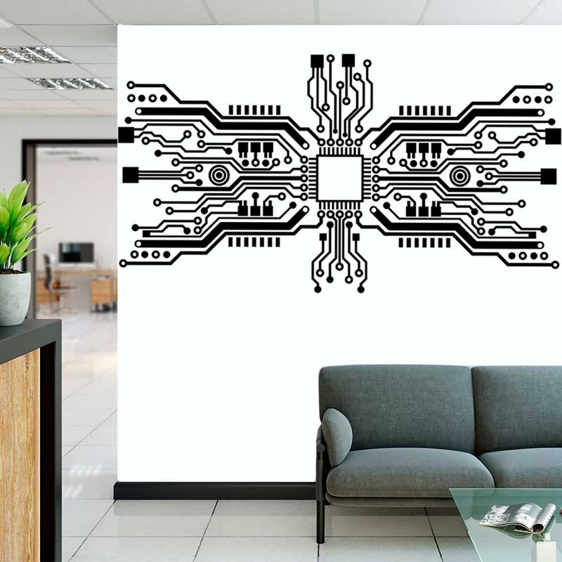 Circuit Board Chip Wall Sticke - The Office It Tech review and price